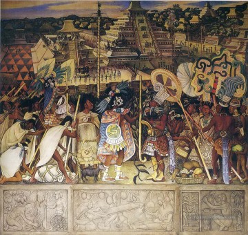 Diego Rivera œuvres - civilisation totonaque 1950 Diego Rivera
